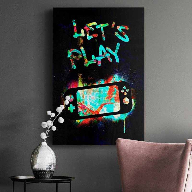 «Gamer Tag III» sur toile, H 27 po x l 18 po x P 1 po