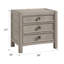 Table de chevet 3 tiroirs avec USB Beige