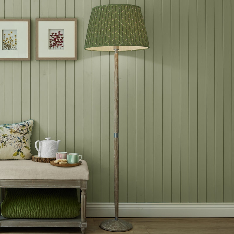 Solensis 164cm Brushed Traditional Floor Lamp, Green