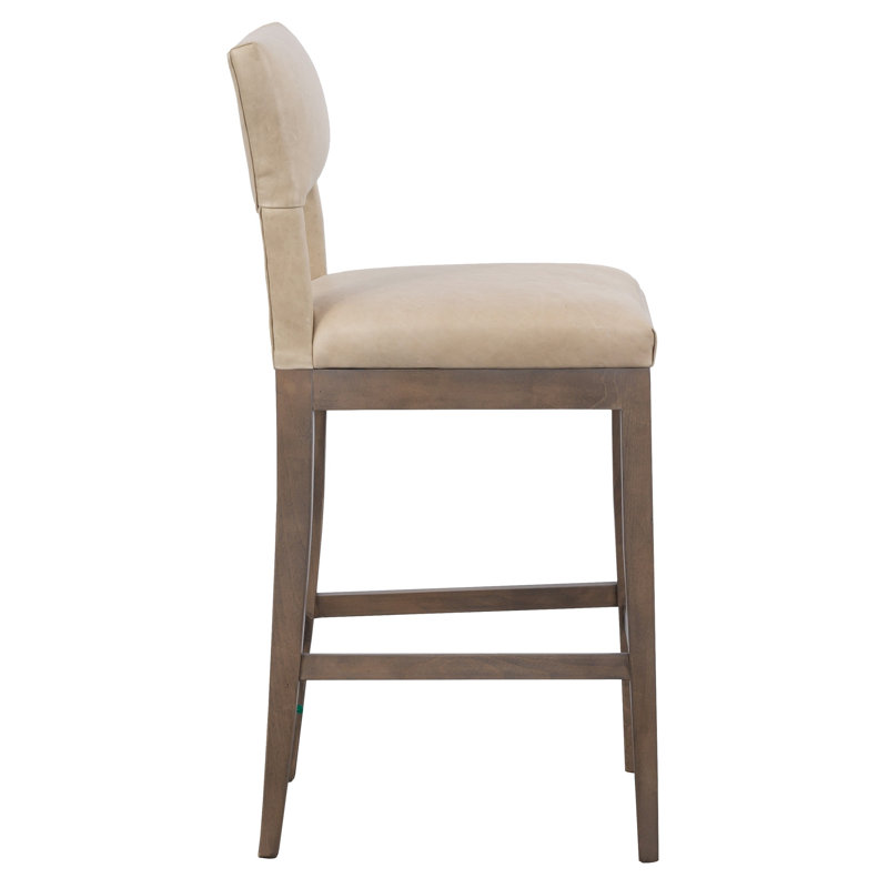 Arie Leather Bar Stool, Bar Stool (29.5" Seat Height), Espresso, 1130 Pottery