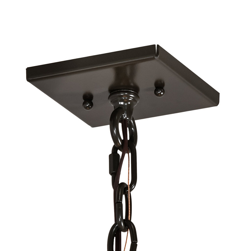 Luminaire suspendu à deux lumières Whitewing en bronze intemporel