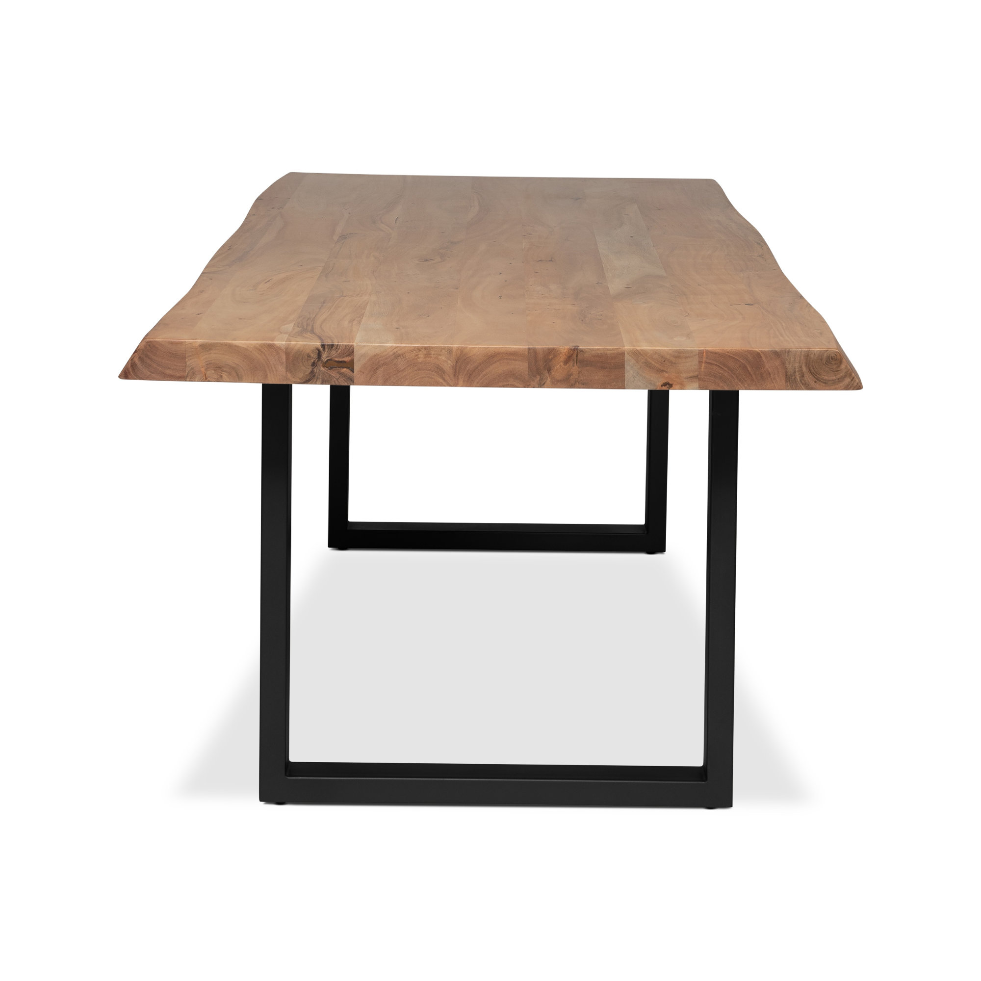 Colin Dining Table, Teak, Black, 29.75"H x 92"L x 40"W