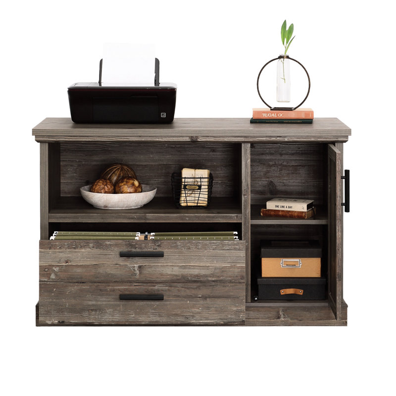 File With Brown Finish - A Functional Storage Option For Home Office, Living Room And Entryway, Adjustable Shelf Customized Storage, Panels, Black Metal Accents In Versatile Solution, Shelf, Works