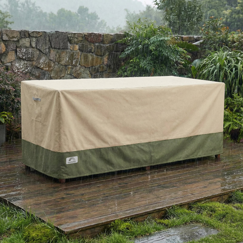 Housse pour causeuse de patio robuste Aoodor, Beige / vert - l 88 po x P 40 po x H 38 po