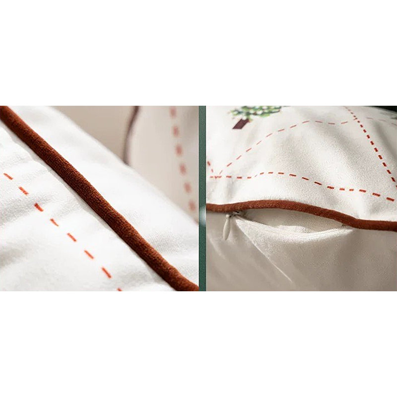 Coussin décoratif en velours blanc 18 pi x L 18 po, Rectangulaire, H 12 po x l 20 po