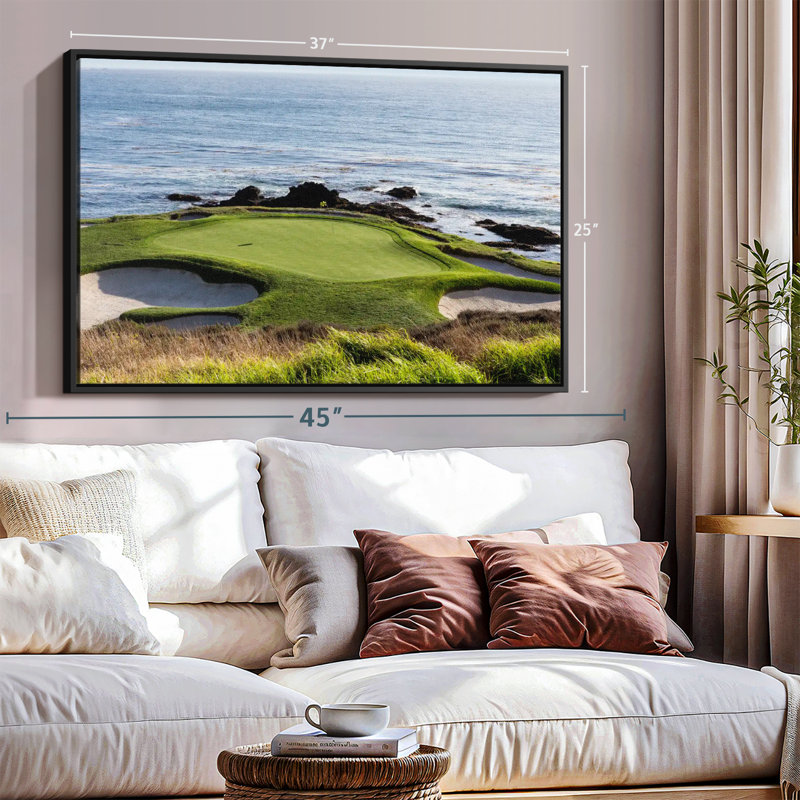 «Pebble Beach Golf Turf», reproduction sur toile, H 37 po x l 25 po