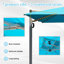 9'X 11' Rectangle Cantilever Umbrella With Centre Pole (Base Not Included)-162643095
