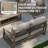 5 Pieces Modern Outdoor Furniture Patio Conversation Sets With Olefin Fabric-1458121947
