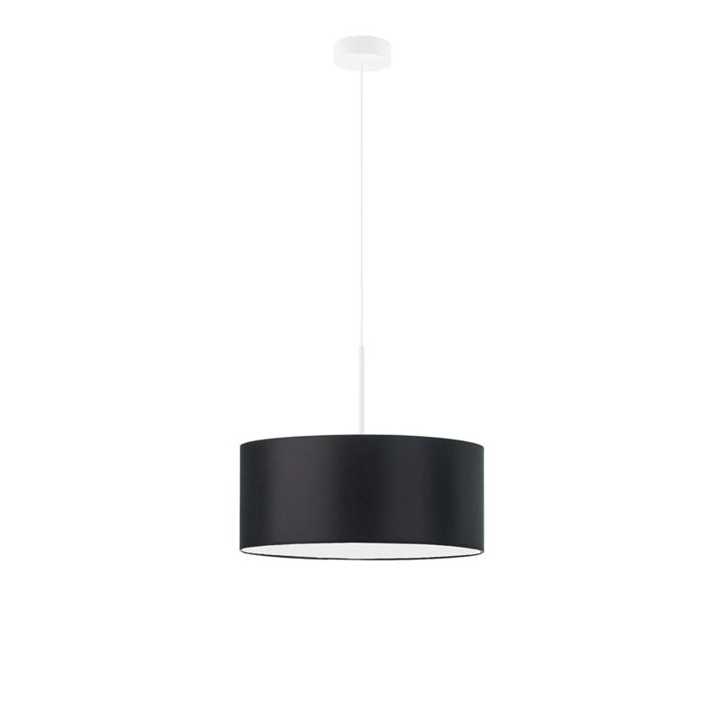 Aubryn 3 - Light Drum Pendant, 120cm H x 40cm W x 40cm D, White, Black