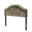 Tête de lit tapissier capitonnée de taille grand, tête de lit en bois massif avec pieds en métal durables, tête de lit grand à hauteur réglable avec garniture cloutée dans la chambre à coucher-2490973