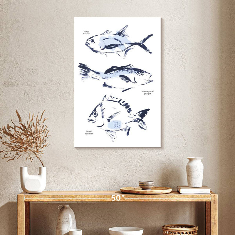 Brampt Fish Sketches, 36" H x 24" W