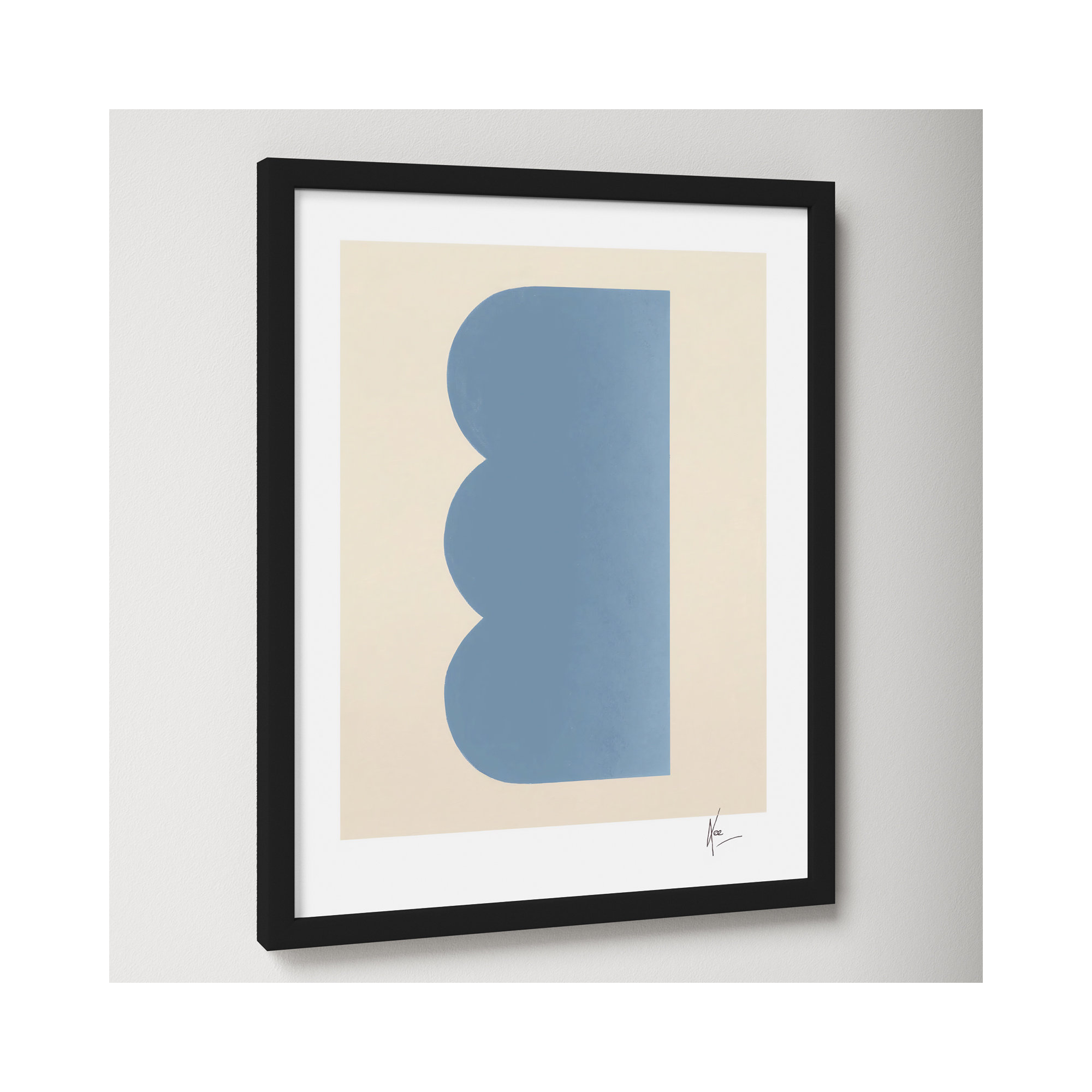 Keyhole 6 by Lee Lessem, 20" H x 16" W x 1.25" D, Black Framed