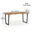 Wooden Outdoor Dining Table for 6 with 2" Umbrella Hole, Brown