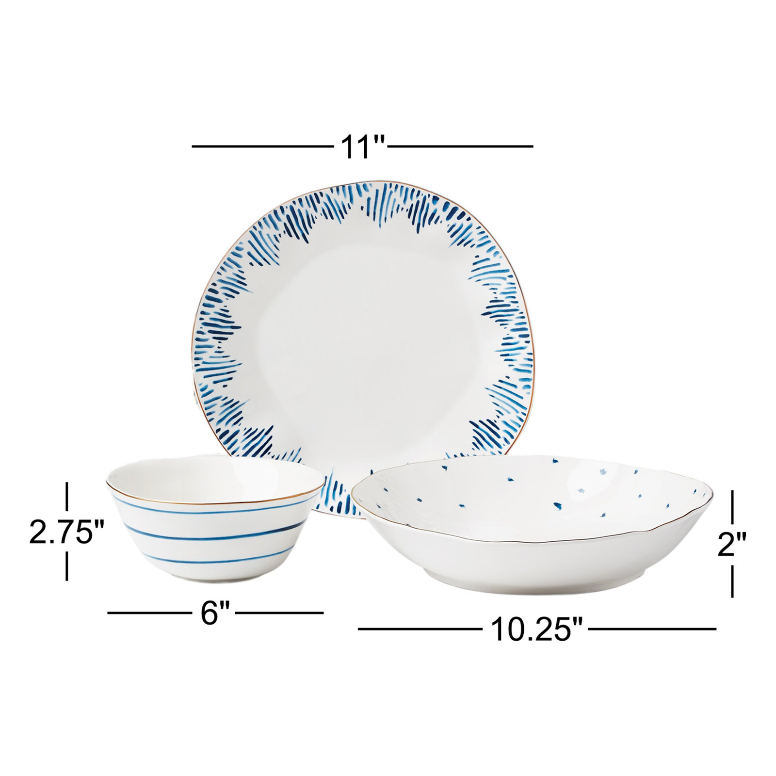 Blue Bay Porcelain Dinnerware Set