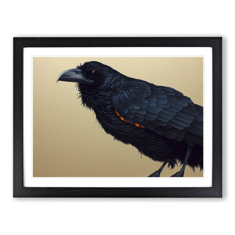 Raven Bird Vol.1 - Single Picture Frame Print, Black, 25cm H x 34cm W x 2cm D