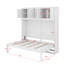 Grand lit escamotable avec armoires supérieures-992305069
