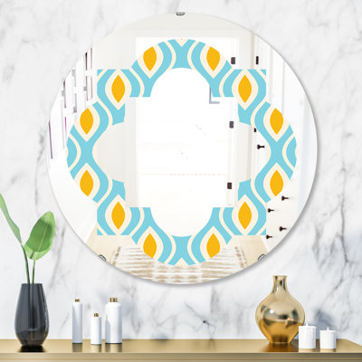 Miroir mural à motif éclectique quadrilobe