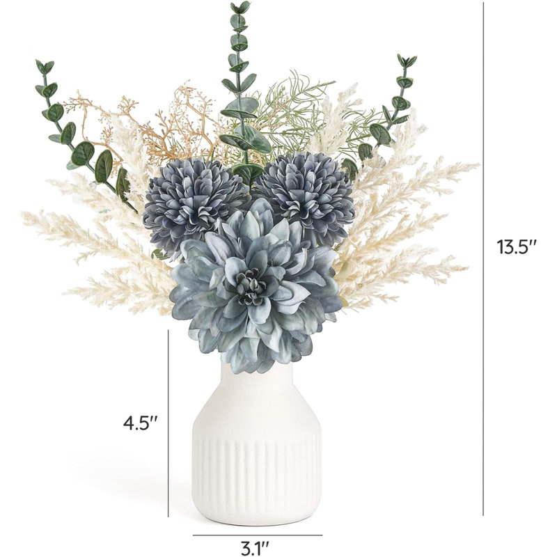 Arrangement in Vase, Blue