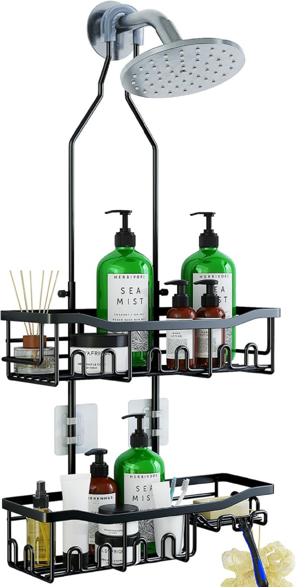 Rebrilliant Shower Caddy, Upgraded Extended Length Shower Caddy Over ...