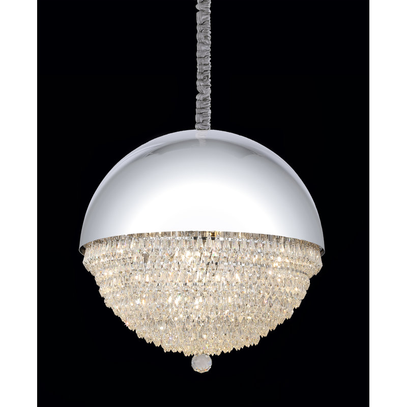 Eclipse 12 - Light Chandelier, Silver