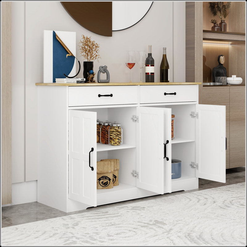 Buffet 47,95 po avec 2 tiroirs Farmhouse