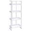 Glossy White 4-Shelf Open Back Bookcase