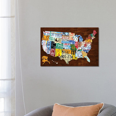 " United States Of America License Plate Map 2018 " by Design Turnpike