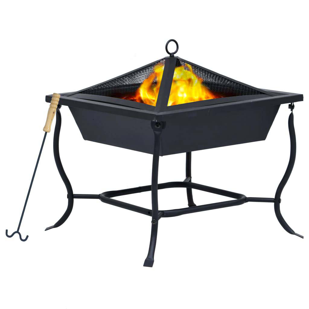 Ashita Square Steel Wood Burning Smokeless Fire Pit