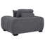 Fauteuil d'appoint octave rembourré gris anthracite Octavia-1689536232