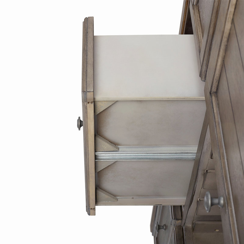Charming Traditional Server Cabinet with Versatile Storage Options for Your Home, Grey
