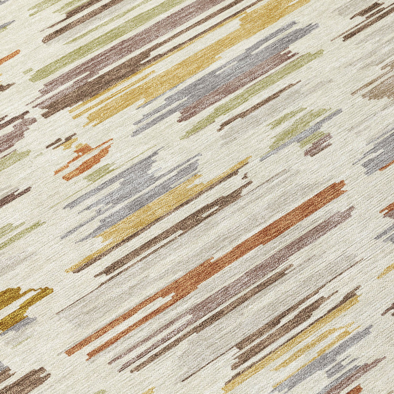 Machine Washable Indoor/Outdoor Chantille ACN2502 Southwest Rug, Ivory, 2'6" x 3'10"