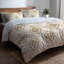 Ensemble d'édredon 6 pièces French Country - Ensemble d'édredon transitionnel ivoire Ikat-131227381