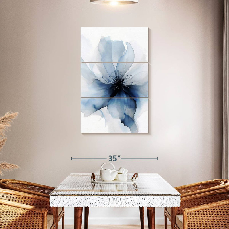 Avery délicat bleu floral I, H 45 po x l 28 po