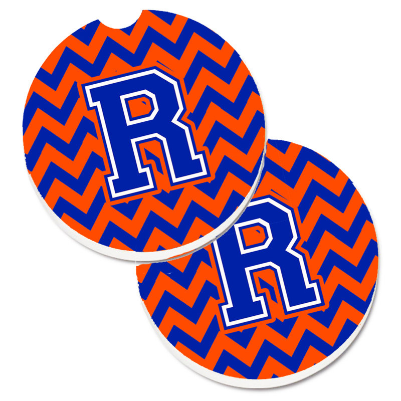 Sous-verre pour voiture, R, Bleu / Orange