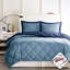 Édredon 3M avec fonction lavable à la machine et matelassage en losange pour lit très grand réversible-126012578-126012576
