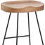 Tabouret à hauteur réglable en bois massif