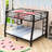 Metal Full XL Over Queen Bunk Bed With Ladder And Guardrails