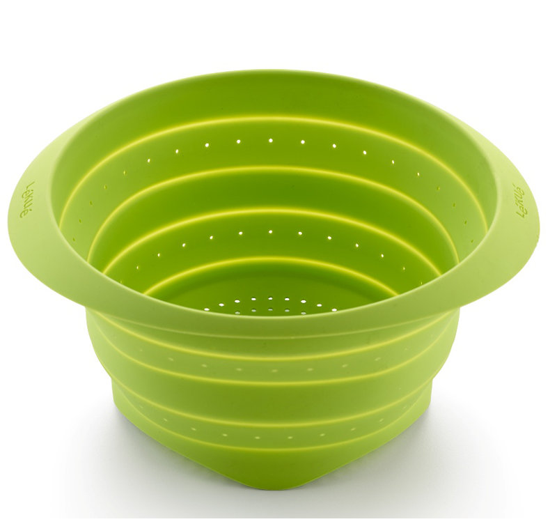 Passoire en silicone brillant, Vert