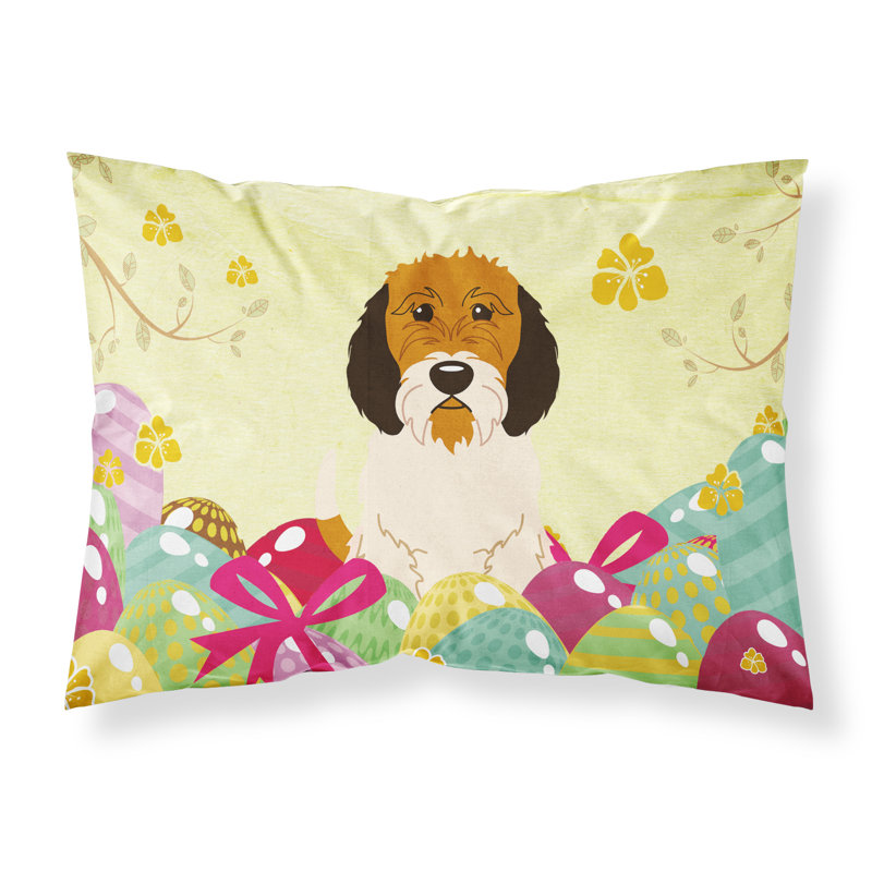 Taie d’oreiller œufs de pâques, Petit basset griffon vendéen