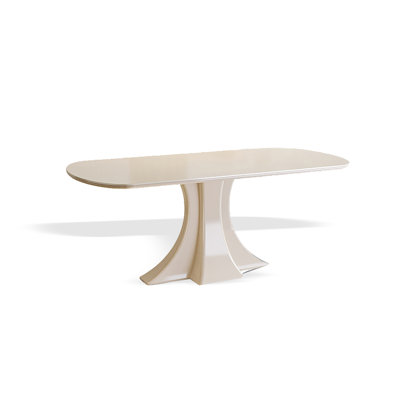 51.18" White Rectangular Solid Wood + Sintered Stone tabletop Dining Table