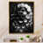 Toile avec cadre flottant or