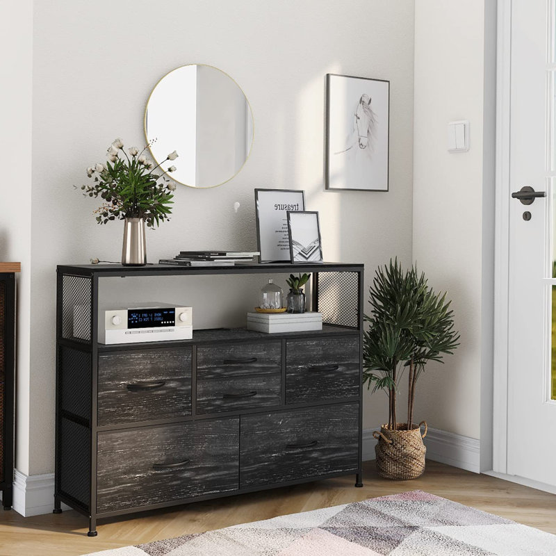 Aavyn 39'' W Storage Credenza, Noir