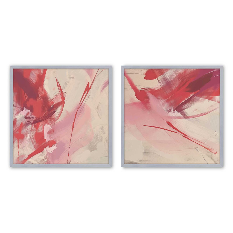 "Rosy Rhapsody" par Golden Glow Interiors 2 - Pièces sur papier, Chrome poli, H 17,25 po x l 17,25 po