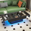 Table basse extensible avec plateau coulissant et compartiment de rangement caché pour le salon-555239570