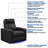 Upholstered Home Theater Seating with Cup Holder