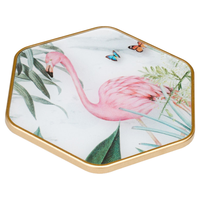 Flamingo Hexagon Coasters