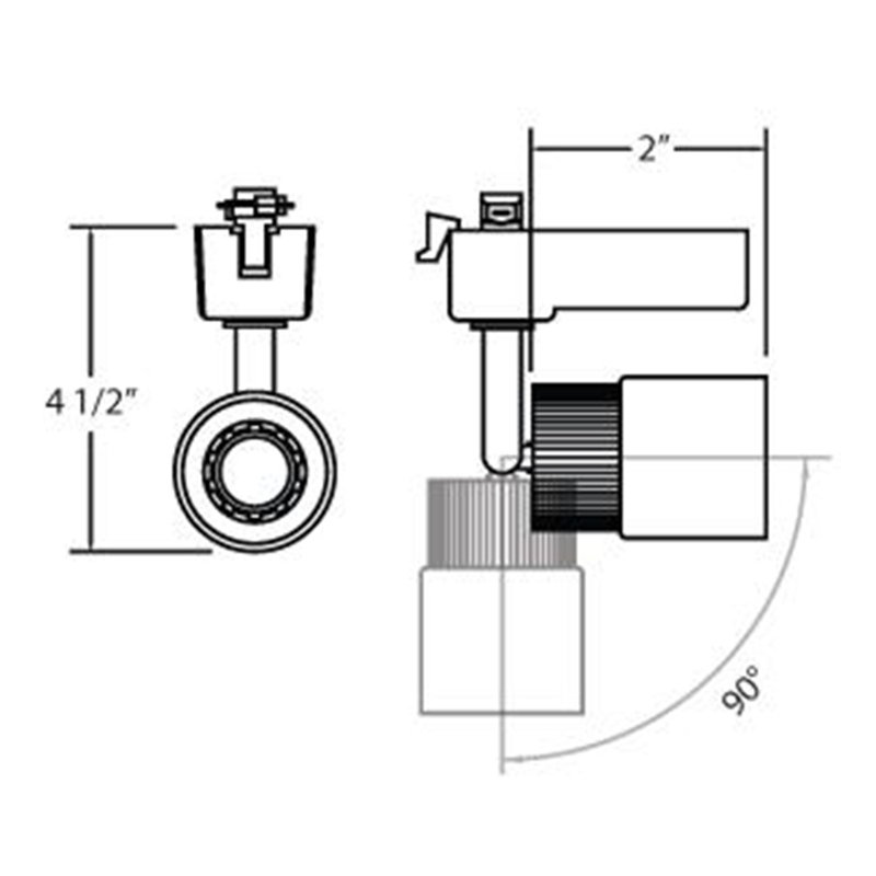 LED Adjustable Track Head, White