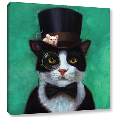 «Tuxedo Cat» par Poynor, impression sur toile