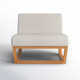 Decollete Upholstered Slipper Chair