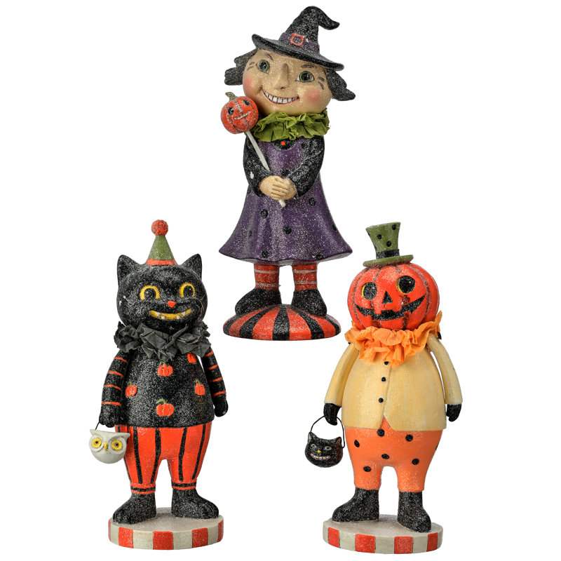 8,5 po enfants d'Halloween en résine rétro